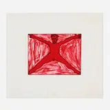 Alan Saret, X-Man, 1983, etching in colors on Rives BFK