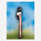 Big Red Wrench in a Landscape (from the Hommage à Picasso portfolio) by Jim Dine, 1973, lithograph in colors on Crisbrook Waterleaf, sold Jul 2022