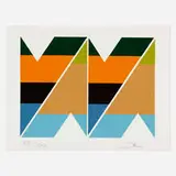 Larry Zox, Scissors Jack I, 1980, screenprint in colors