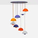 Verner Panton, Flowerpot chandelier, c. 1968, enameled steel, plastic