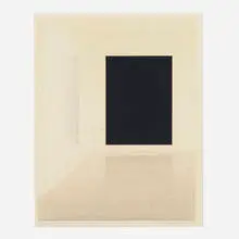 Peter Lodato, Black and White #4 (study), 1979, gouache on paper
