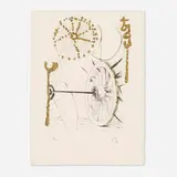 Bonne Fortune et Fortune (from Les Amours Jaunes suite) by Salvador Dalí, 1974, drypoint etching with gold flakes on Arches, sold Jul 2022
