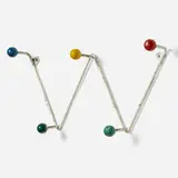 Coat rack by Modern, c.1960s, enameled steel, wood, sold Jul 2022