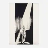 Robert Longo, The Entertainer (from the Artists Portfolio), 1986, lithograph on wove, fine glitter particles