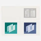 Folio II / Folder 12; Folio II / Folder 25 (two works from the Formulation: Articulation portfolio) by Josef Albers, 1972, screenprint in colors, sold Jul 2022