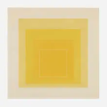 Josef Albers, White Line Square I (from White Line Squares (Series I)), 1966, 3-color lithograph on Arches Cover