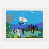 Romare Bearden, Siren's Song (from The Odysseus suite), 1979, screenprint in colors on Arches 88
