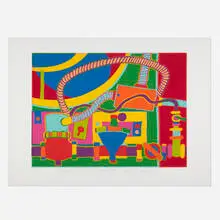 Clayton Pond, The Working End of My Gas Space Heater (from the 1776 USA 1976: Bicentennial Prints portfolio), screenprint in colors