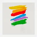 promise by Corita Kent, 1978, screenprint in colors, sold Nov 2024