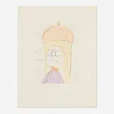 The Museum of Genius and Whim (from the After 50 Years of Surrealism suite) by Salvador Dalí, 1974, etching with drypoint and pochoir in colors, sold Nov 2024