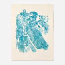 Maya Lin, Blue Ice, 1996, lithograph in colors