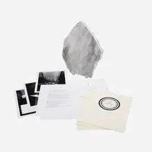 Trisha Donnelly, The Dashiell Delay - An Edition Subscription (for Parkett 77), 2006, Xerox on paper, gelatin silver print, line-block in colors, felt-tip pen, marble