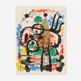 Joan Miró, Plate 5 (from Album 19), 1961, lithograph in colors on BFK Rives