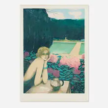 Jean-Pierre Cassigneul, Bagatelle I, 1981, lithograph in colors on Arches