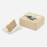 Lawrence Weiner, Unter den Linden (Parkett No. 42), 1994, Rubber stamp and red ink pad in screenprinted cardboard box