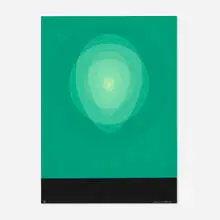 Clarence Carter, Green Mandala, 1969, screenprint in colors on Scintilla