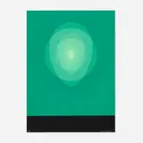 Clarence Carter, Green Mandala, 1969, screenprint in colors on Scintilla