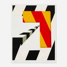 Allan D'Arcangelo, Left Turn, 1979, screenprint in colors