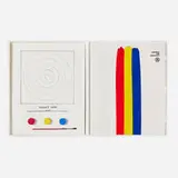 Jasper Johns, Target from Technics and Creativity, 1971, offset lithograph in colors, collage, book, plastic