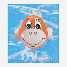 WOW (Works on Whatever) Project beach towel by Jeff Koons, 2008, digital print on brushed cotton towel, sold Nov 2024