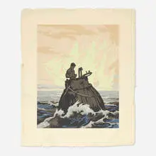 Matthew Benedict, The Acorn Encounters the Palatine Light, 2007, screenprint with phosphorescent inks