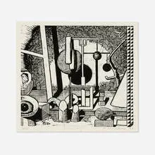 Matthias Weischer, Sammlung, 2007, linocut