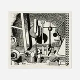 Matthias Weischer, Sammlung, 2007, linocut