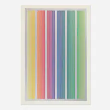 Homage to Morris Louis by Jurgen Peters, 1976, screenprint in colors, sold Nov 2024