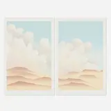 Jim Boutwell, Prairie Bluffs (diptych), screenprint in colors
