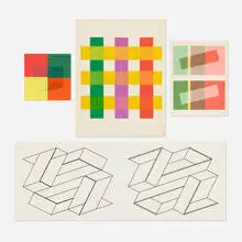 Josef Albers, Four works, screenprint in colors; screenprint