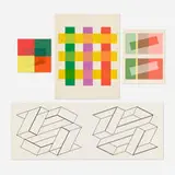 Four works by Josef Albers, screenprint in colors; screenprint, sold Nov 2024