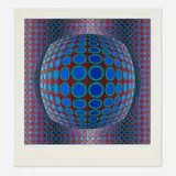 Victor Vasarely, Kraft and Natur II, screenprint in colors