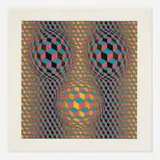 Victor Vasarely, Virgo, 1982, screenprint in colors