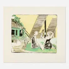 Rosa Loy, Afternoon with Laika, 2008, lithograph in colors