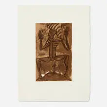 Mimmo Paladino, Untitled, 2001, aquatint in colors