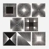 Richard Anuszkiewicz, Set of eight coasters for Art In America