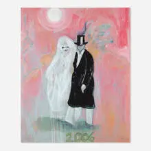 Masqueraders by Peter Doig, 2006, gicleé print and screenprint on Somerset, sold Nov 2024