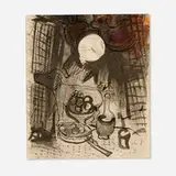 Marc Chagall, Nature morte brune, lithograph in colors