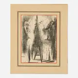 Pablo Picasso, Le peintre et son modele, 1964, lithograph