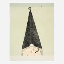 Martin Puryear, Untitled (Navy Pier), 1984, lithograph in colors