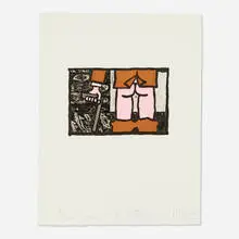 Carroll Dunham, A Man with His Pants Down, 2006, screenprint in colors