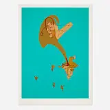 Inka Essenhigh, Flush & Aqua (from the Exit 99 portfolio), 1999, screenprint in colors