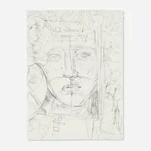 Elizabeth Peyton, Camille Claudel Flowers and Books, 2010, etching