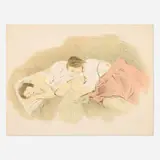 Raphael Soyer, Adolescents (from the Conspiracy: The Artist as Witness portfolio), 1971, lithograph in colors on Arches