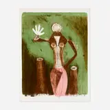 Femme en mauve (from the Las mujeres portfolio) by Rufino Tamayo, 1969, lithograph in colors, sold Nov 2024