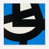 Pierre Clerk, Black/White/Blue (from the Primary Quartet series), 1976, screenprint in colors