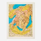 Sandro Chia, Athleten, 1988, lithograph in colors