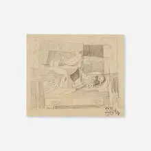Earl Horter, Still Life, graphite on paper