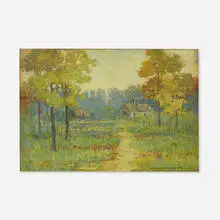 Alfred Jansson, Cottage in a Country Landscape, 1909, oil on canvas