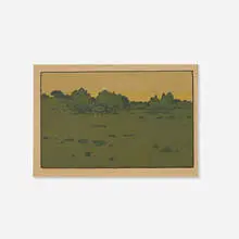 Arthur Wesley Dow, Willows in the Meadow (from the Ipswich Prints series), 1902, photo-mechanical relief on paper
